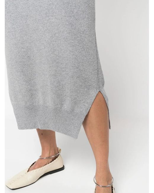 Barrie Gray High-Waisted Knit Skirt
