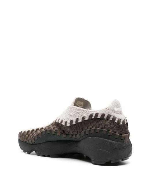 Nike Black Air Footscape Woven Asymmetric Sneakers