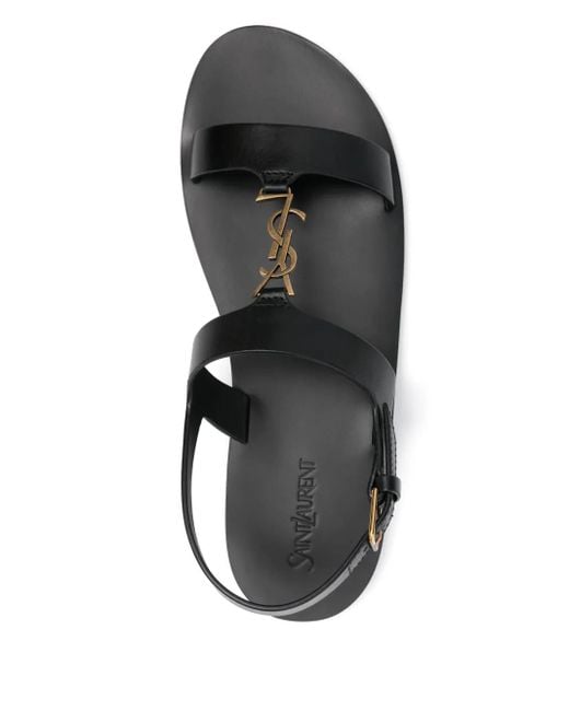 Sandalias Cassandre Saint Laurent de hombre de color Black