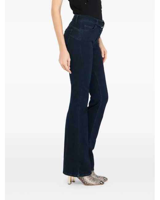 Liu Jo Blue Belted Flared Jeans