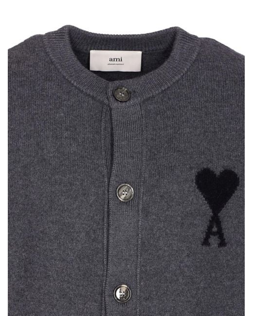 Cárdigan Ami de Coeur con botones AMI de color Gray