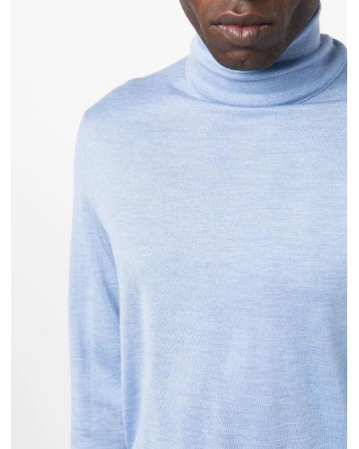 Dolce & Gabbana Blue Roll-neck Jumper for men