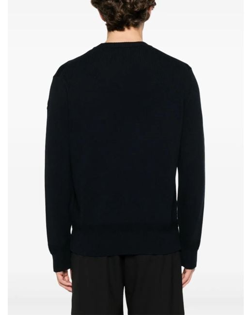 Pull À Patch Logo Moncler pour homme en coloris Black
