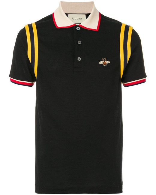 Gucci bee polo black new arrivals