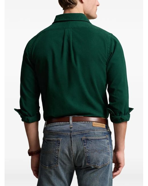 Polo Ralph Lauren Green Logo-Embroidered Shirt for men
