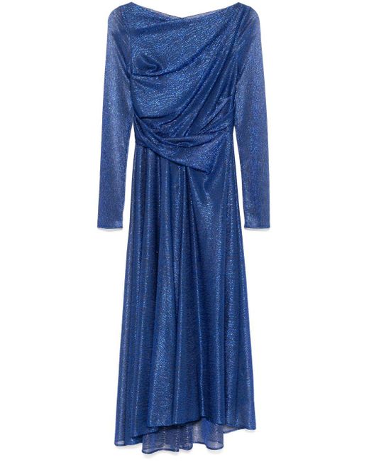Abito Midi Con Arricciatura di Talbot Runhof in Blue