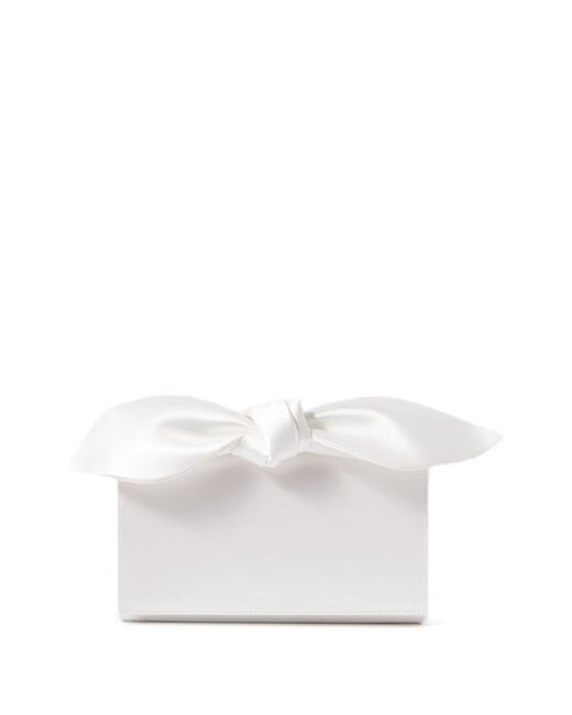 Aquazzura White Mini Sac À Bandoulière Bow