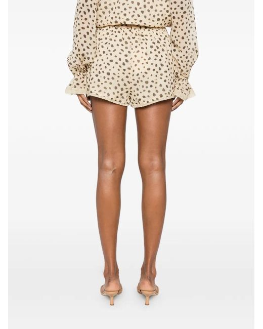 Posse Natural Priscilla Leopard-Print Shorts