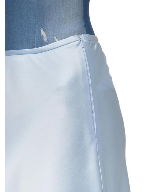 Atu Body Couture Blue Satin-Finish Maxi Skirt