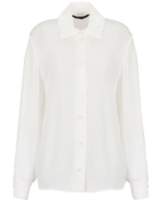 Camicia semi trasparente di Armani Exchange in White