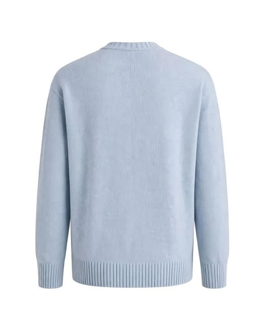 Jurta Blue Ribbed-Knit Sweater