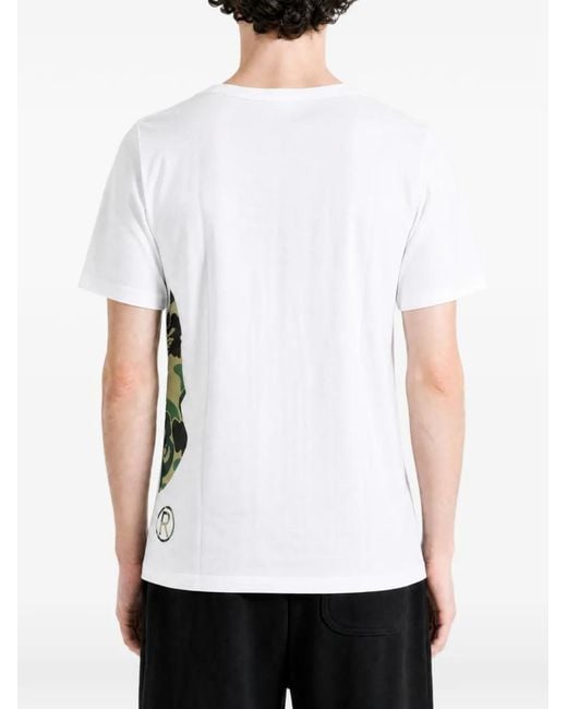 A Bathing Ape Blue Ape Head Camouflage-Print T-Shirt for men
