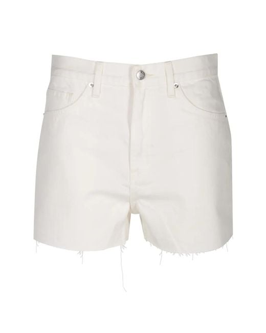 Nili Lotan White Cobain Denim Shorts