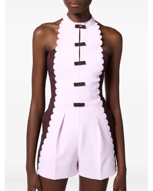 Elisabetta Franchi Pink Scallop Jumpsuit
