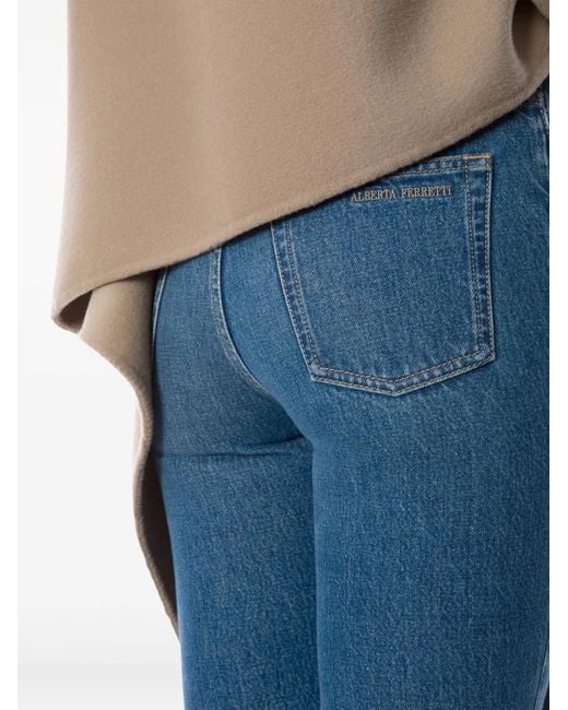 Alberta Ferretti Blue Cropped Jeans