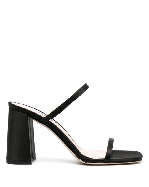 Miu Miu Black Open-Toe Satin Sandals