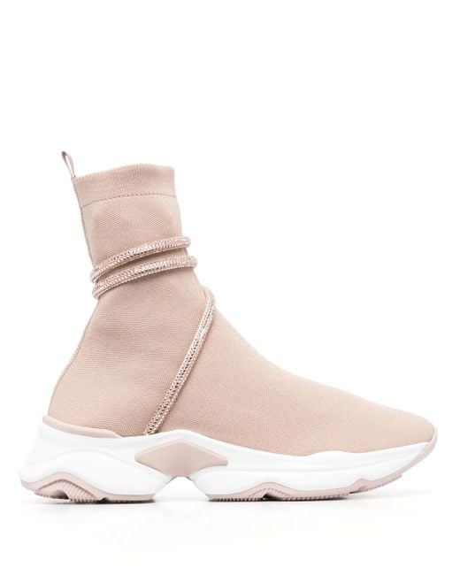 Baskets En Maille À Paillettes Rene Caovilla en coloris Pink