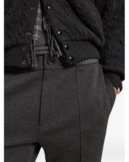 Polo Ralph Lauren Black Pintuck-Detail Track Pants for men