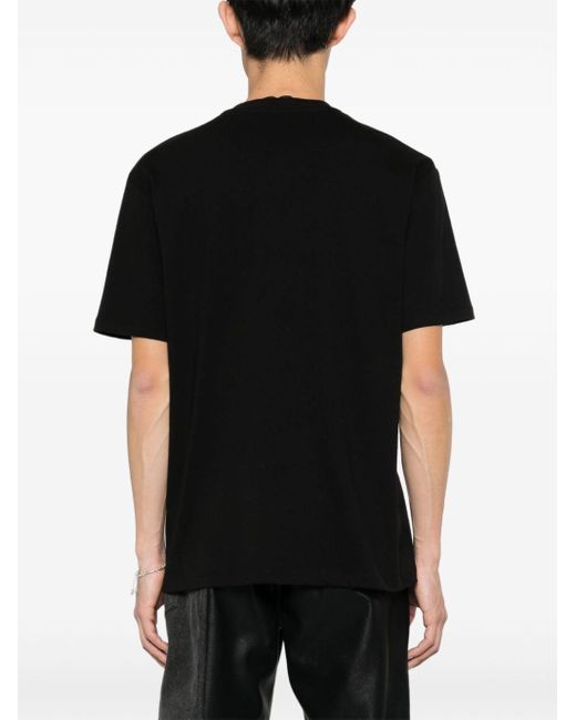Camiseta con logo de tejido afelpado Just Cavalli de hombre de color Black