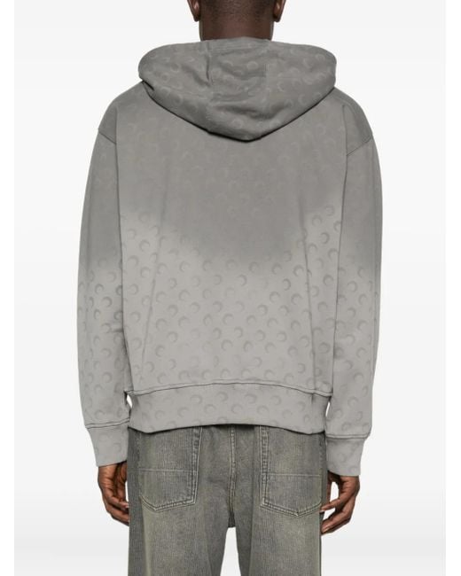 メンズ MARINE SERRE ジップアップ パーカー Gray