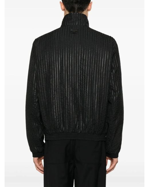 メンズ Emporio Armani ストライプ ジャケット Black