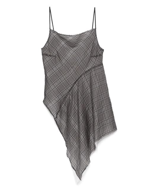 Marc Le Bihan チェック トップ Gray