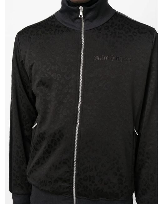 Palm Angels Black Track Jacket With Logo for men