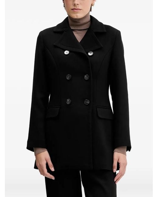 Sisley Black Double-Breasted Coat