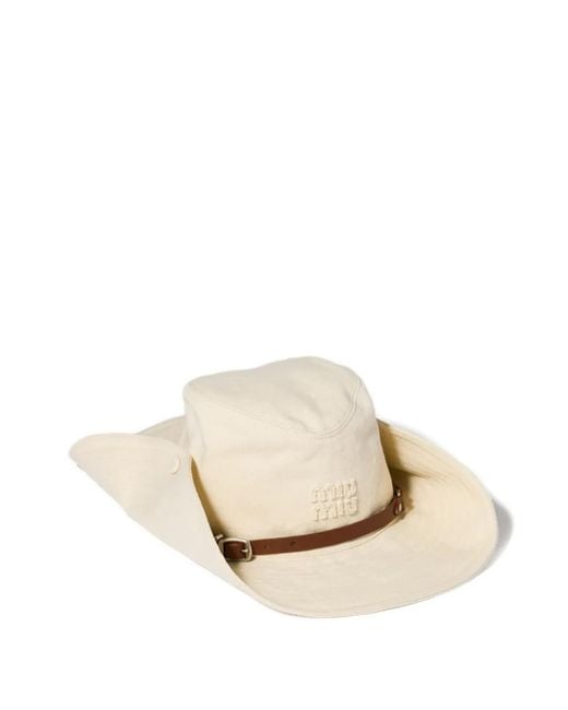 Miu Miu Natural Drill Cowboy Hat