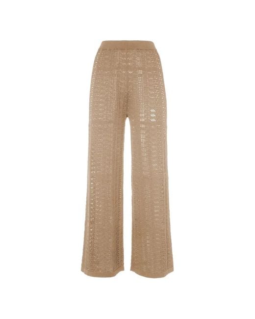 Malo Opengewerkte Broek in het Natural