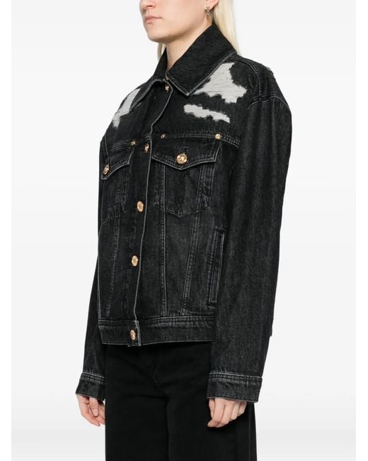 Versace Black Cotton Denim Jacket