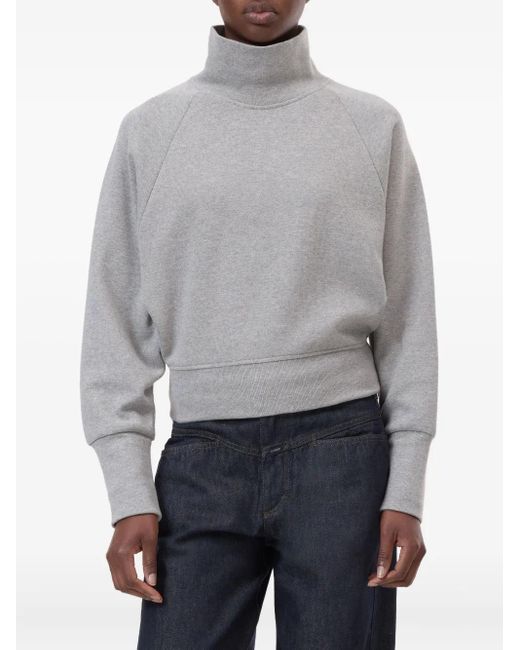 Closed Gray Sweatshirt Mit Stehkragen