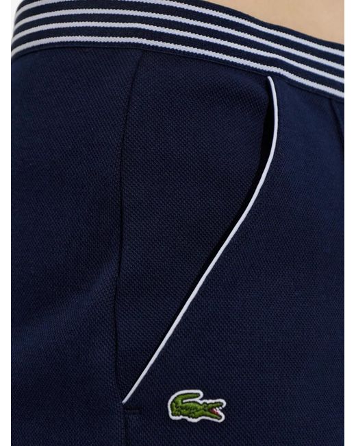 Lacoste Blue Short À Bords Rayés