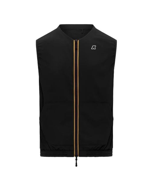 K-Way Black Zip Hooded Coat