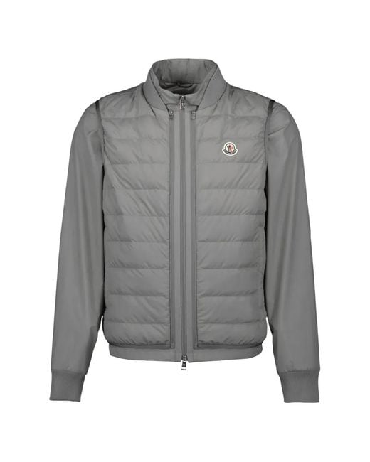 Moncler グレー ノースリーブベスト メンズ Moncler デタッチャブルベスト グレー | Lyst