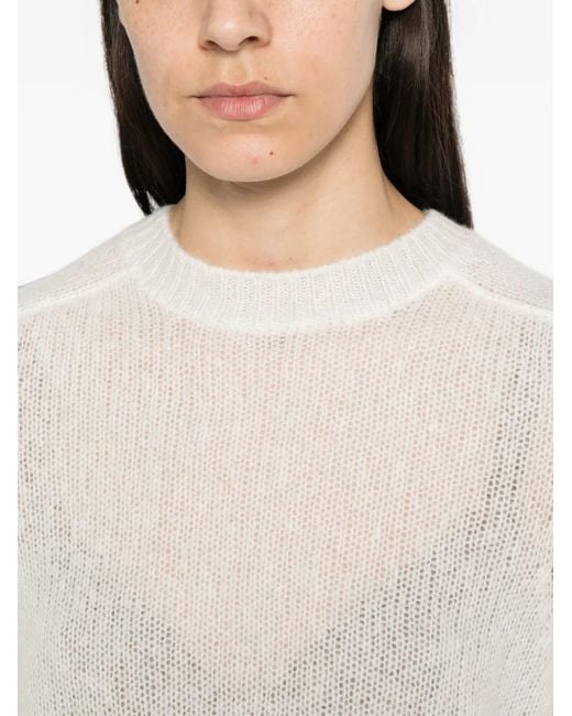 Lisa Yang White Solene Raglan-Sleeve Sweater