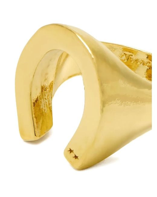 Twojeys Black Horseshoe Ring for men