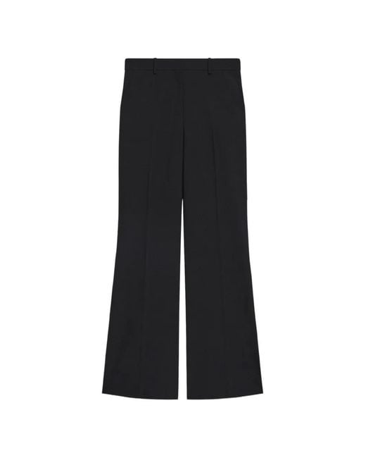 Theory Black Fluid Flare Trousers
