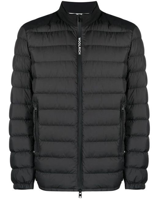 Woolrich Black Quilted Puffer Jacket for men