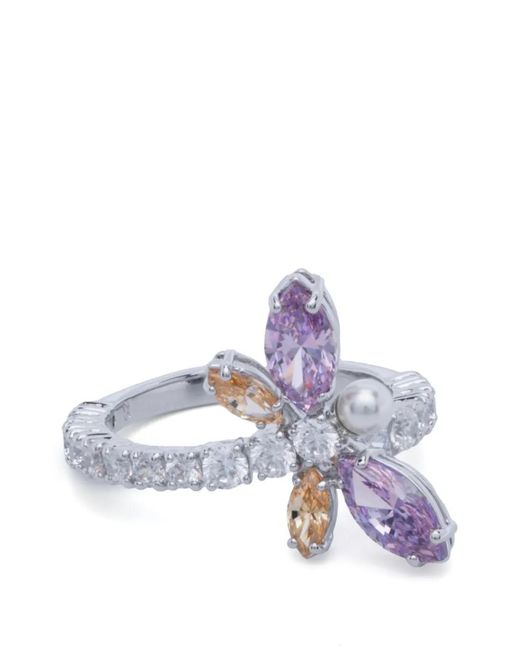 Swarovski Purple X Ariana Grande Crystal-Embellished Motif Ring