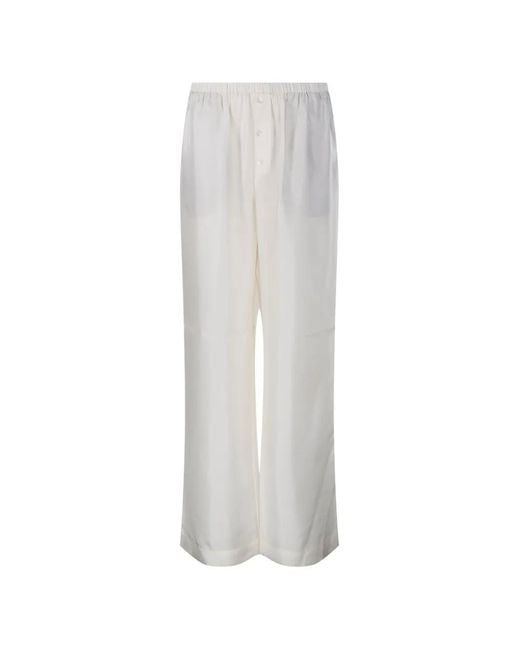Rohe White Elastic-Waist Trousers