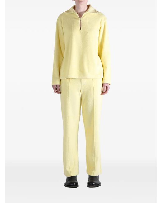 Auralee Yellow Collared Sweater