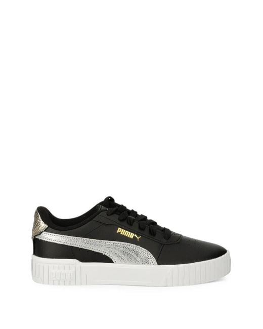 PUMA Black Carina 2.0 Logo-Print Panelled Sneakers