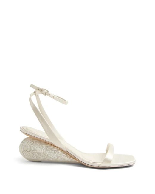 Jonathan Simkhai White Bridget Wedge Sandals
