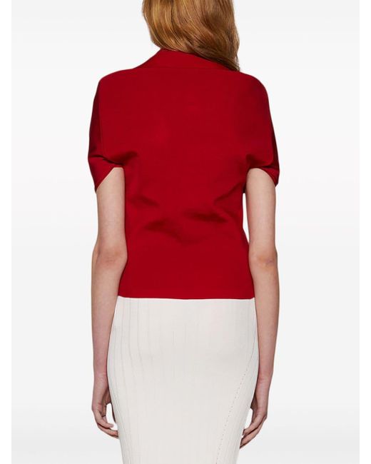 Jacquemus Red Le Haut Rica Twisted Top