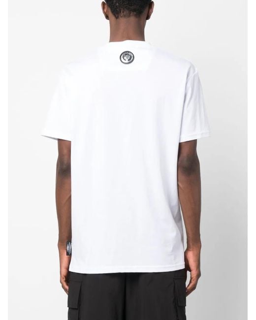 Philipp Plein White Graphic-Print Short-Sleeve T-Shirt for men