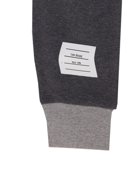 Thom Browne Gray 4-Bar Stripe Sweatpants