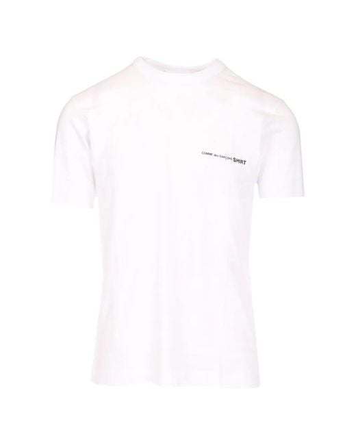 Comme des Garçons White Logo-Print T-Shirt for men