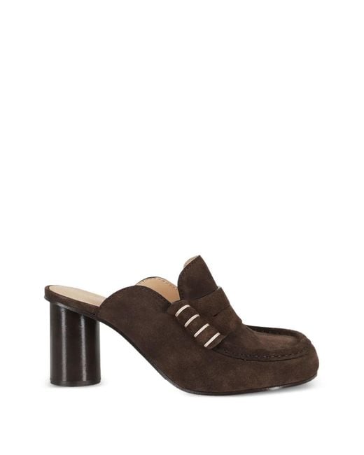 J.W. Anderson Brown 80Mm Penny-Strap Mules
