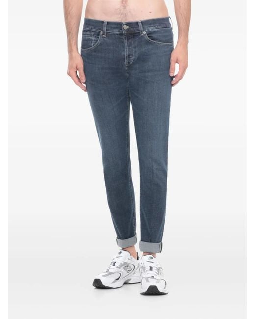 Dondup Blue Cuffed Pocket Jeans for men